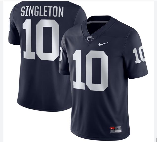 NCAA Men Penn State Nittany Lions #10 black Football Jersey->customized ncaa jersey->Custom Jersey